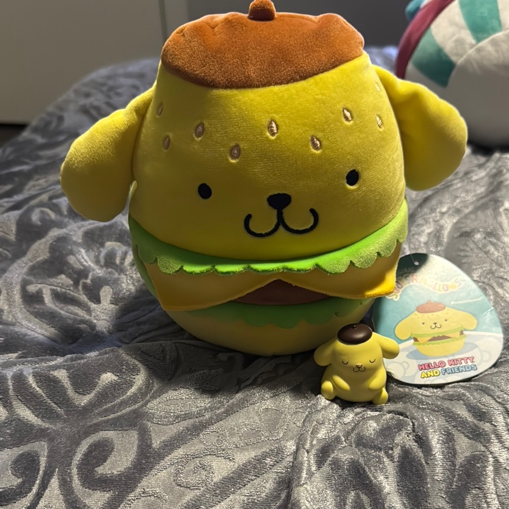 Squishmallows Burger Dog Plush